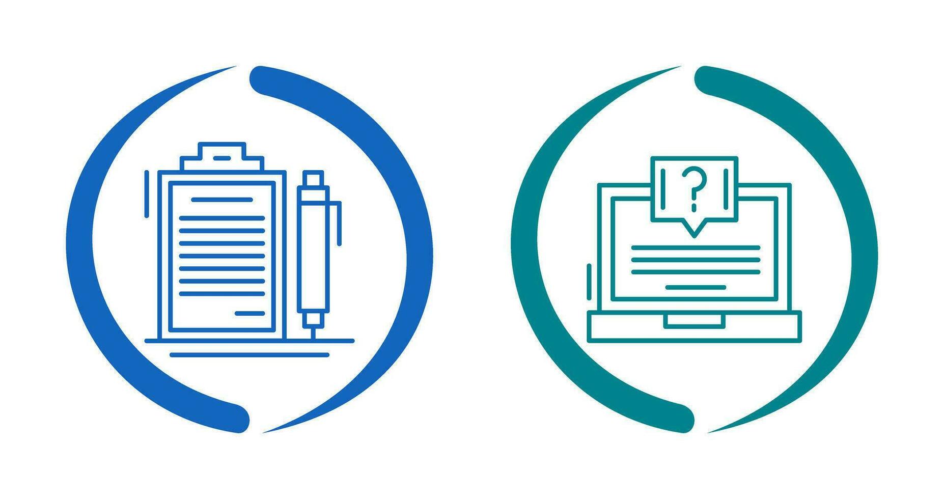 Contrat et question icône vecteur