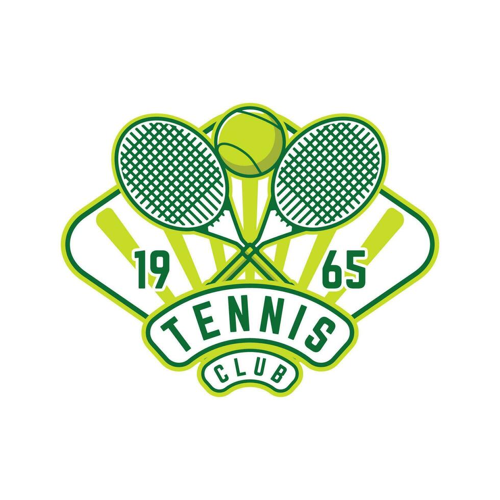 tennis logo tennis club des sports badge modèle conception vecteur