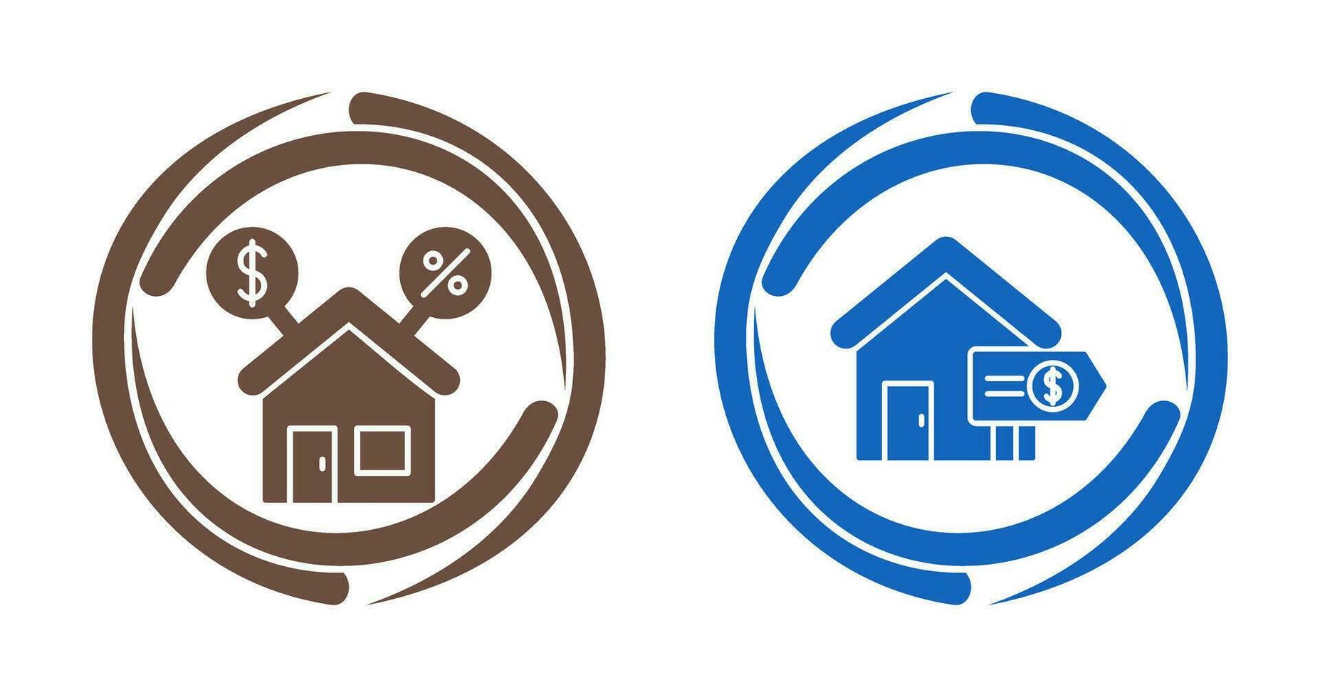 hypothèque et vente icône vecteur