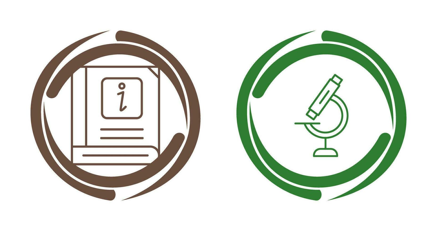 information et microscope icône vecteur