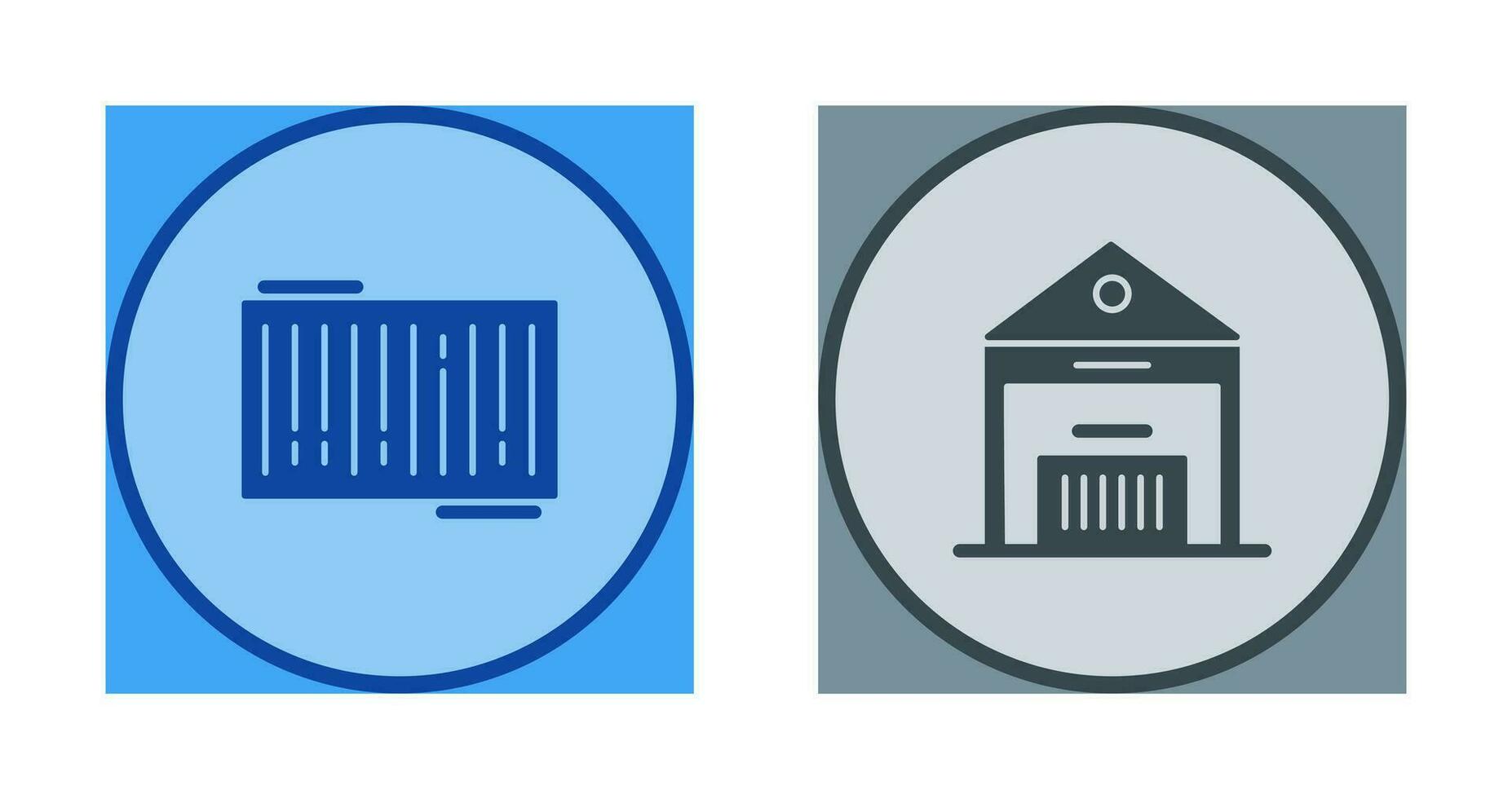 code à barre et entrepôt icône vecteur