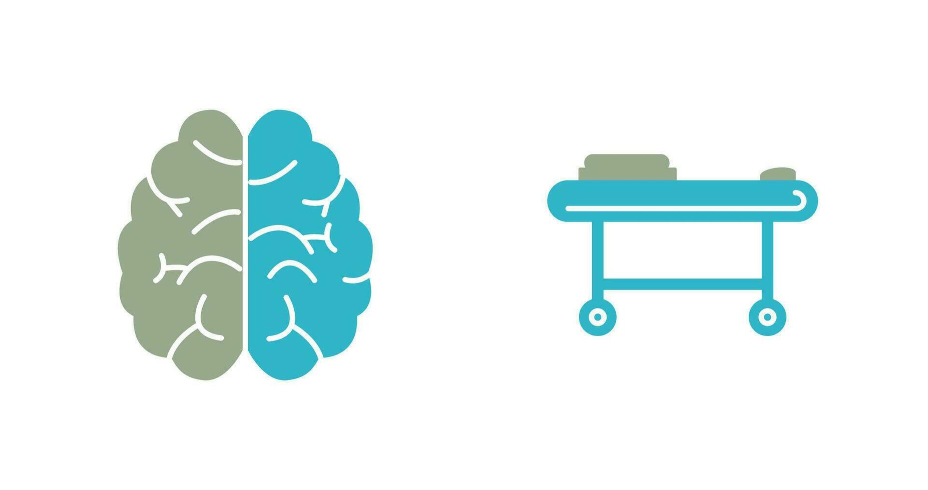 cerveau et tendeur icône vecteur