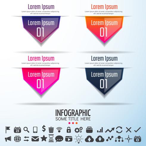 Modèle de conception d&#39;infographie vecteur