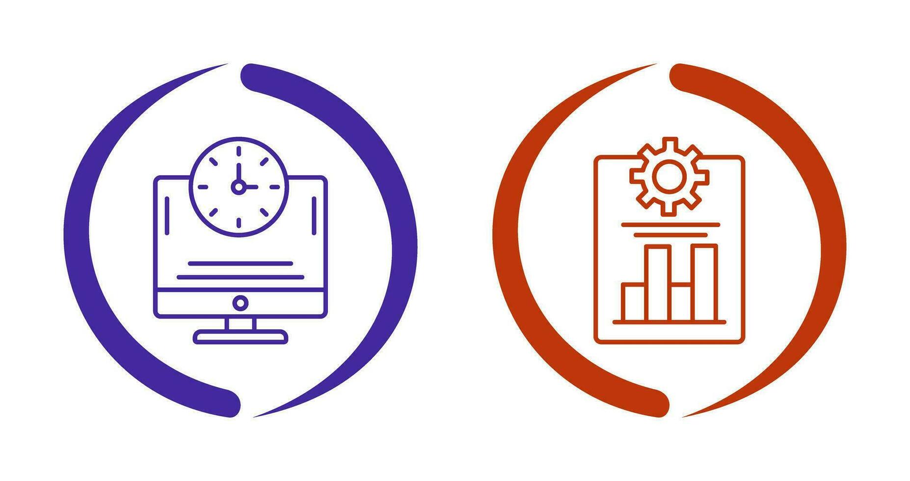 productivité et en ligne temps icône vecteur