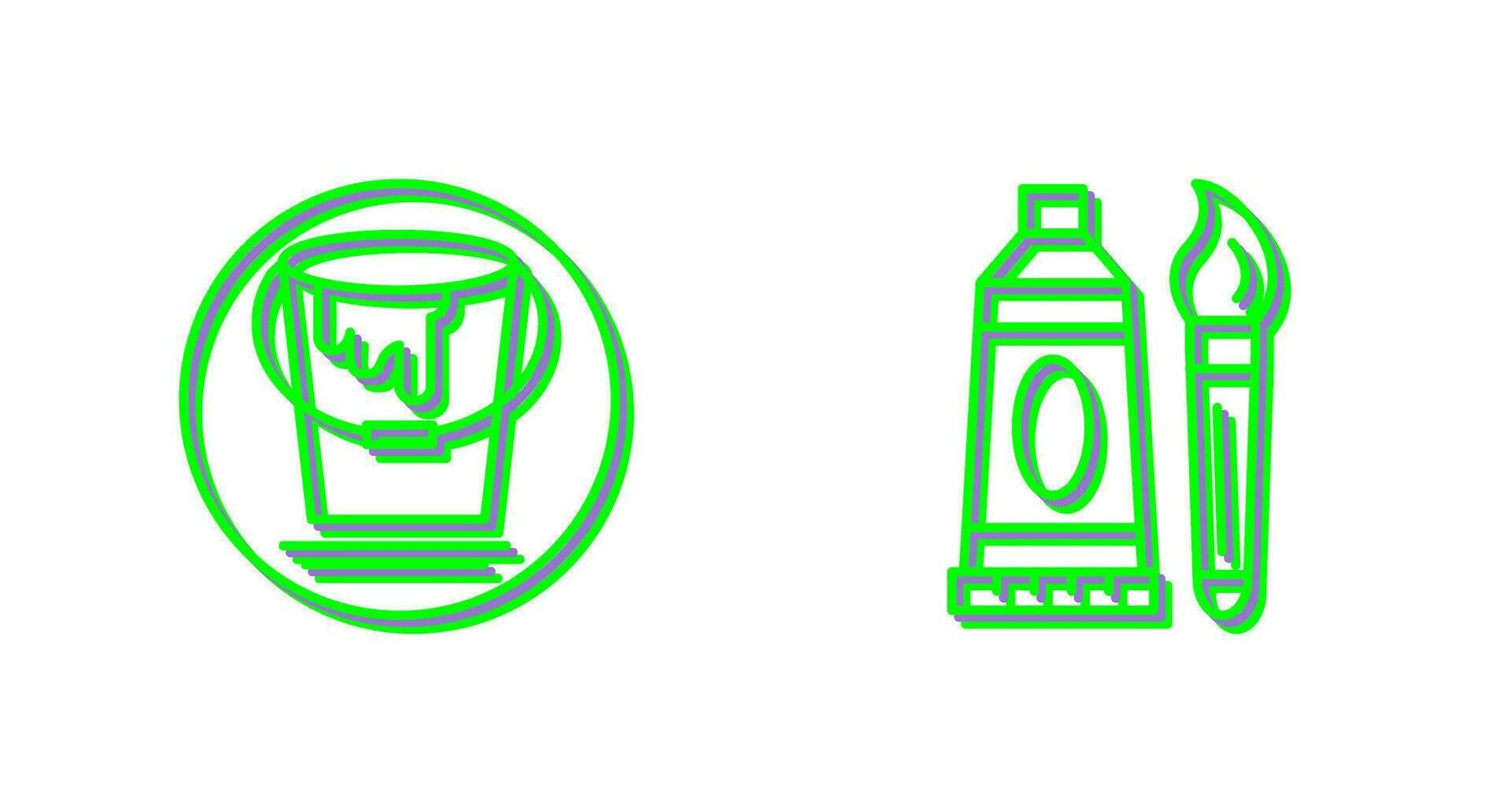 peindre seau et pétrole peindre icône vecteur