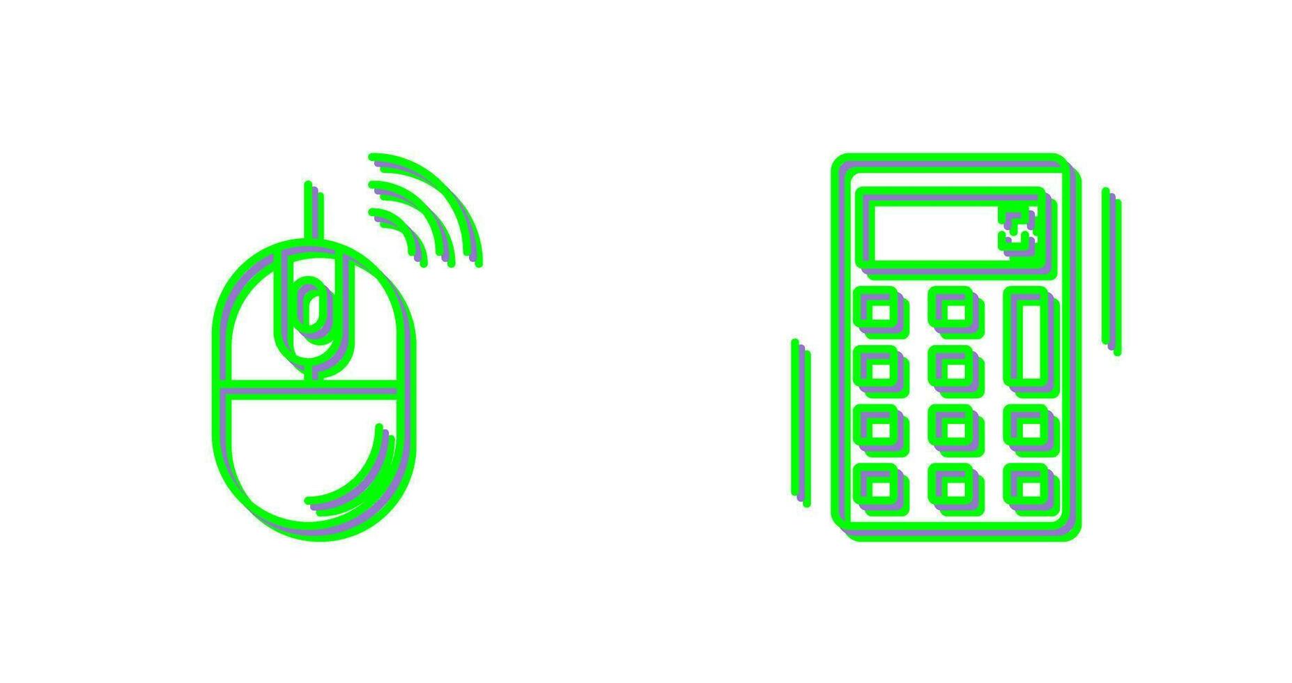 calculatrice et Souris icône vecteur