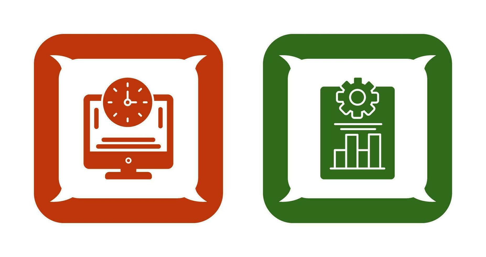 productivité et en ligne temps icône vecteur