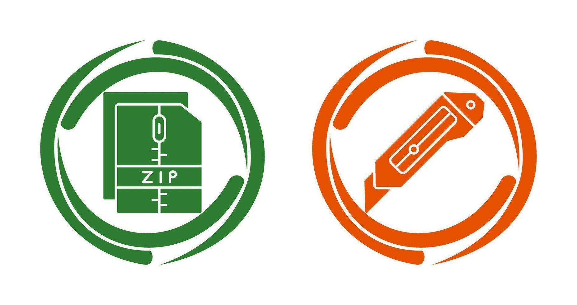 coupeur et Zip *: français fichier icône vecteur