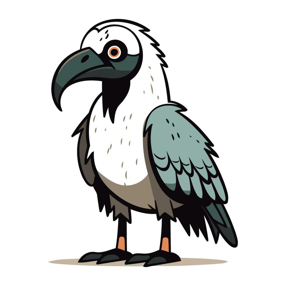 illustration de une vautour sur une blanc Contexte. vecteur illustration.