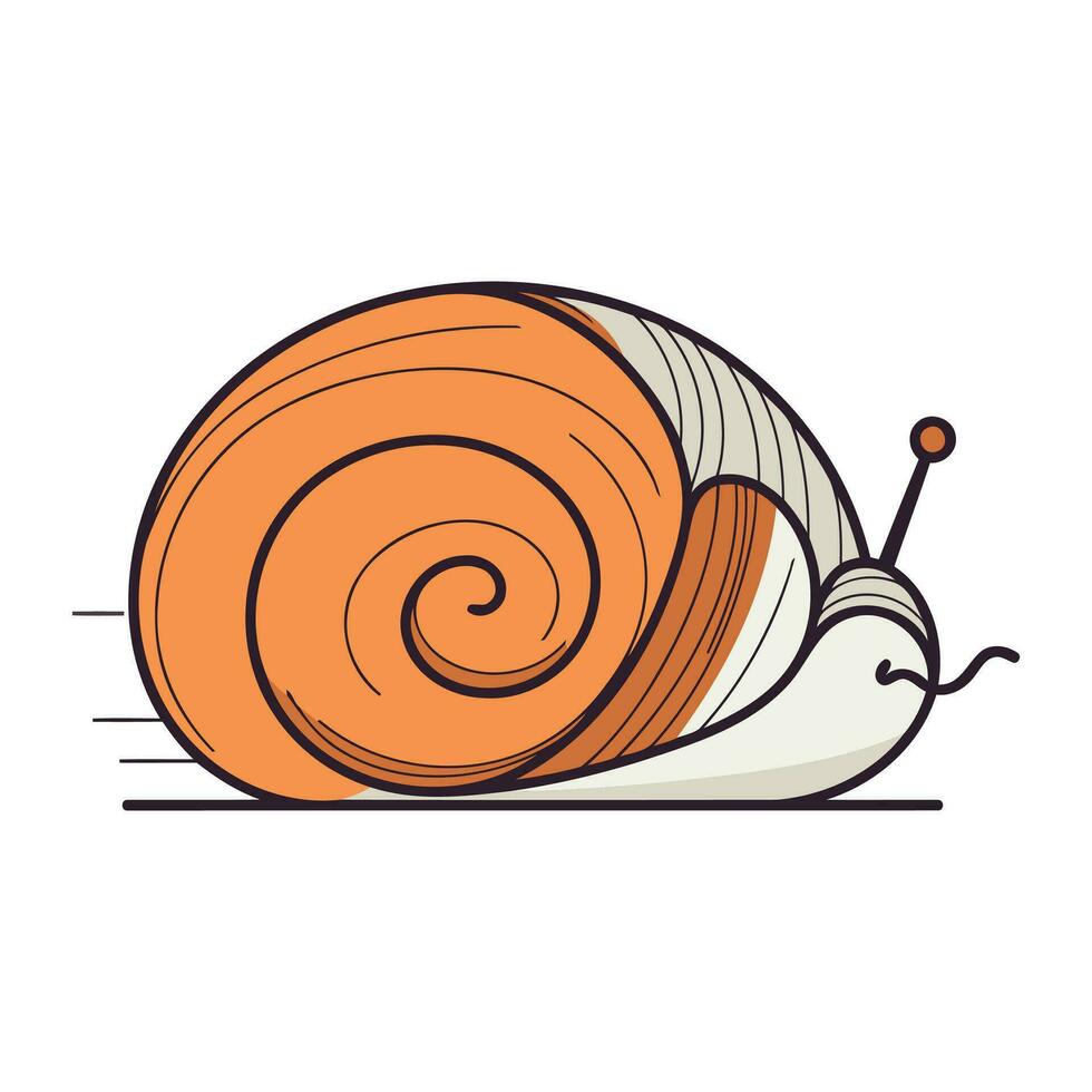 escargot dessin animé icône. escargot animal et la vie thème. isolé conception. vecteur illustration