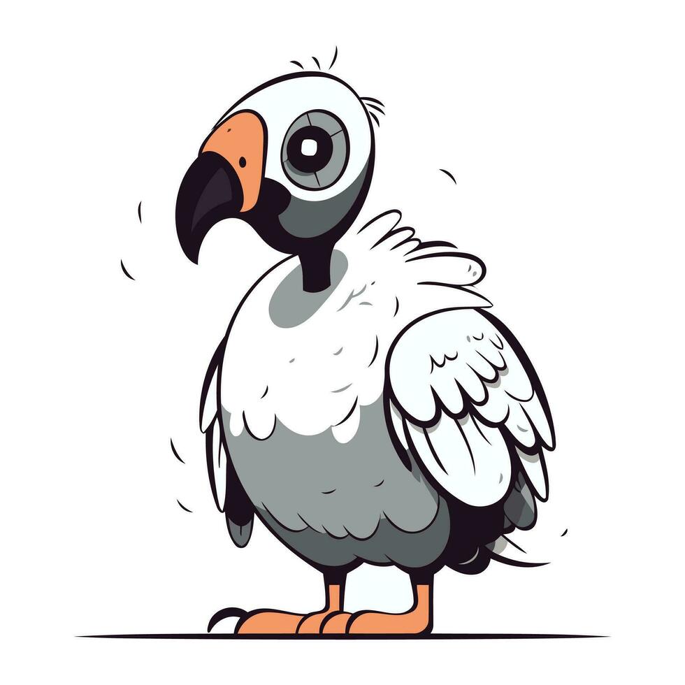 griffon vautour. vecteur illustration de une griffon vautour.