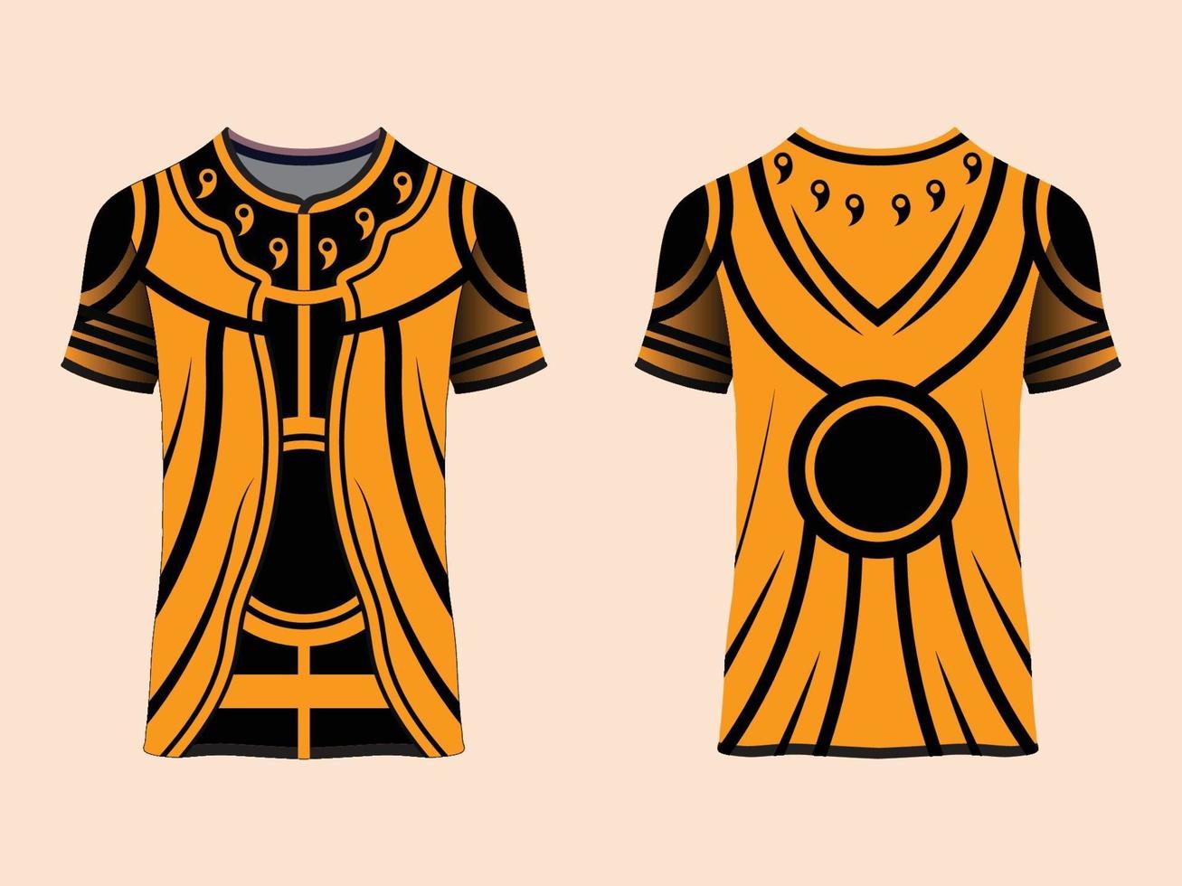 conception de t-shirt de costume d'anime naruto vecteur