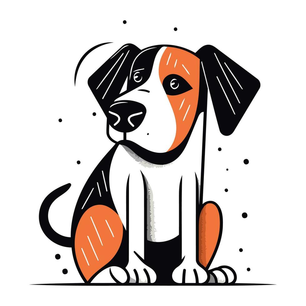 mignonne chien vecteur illustration. adorable animal de compagnie. vecteur illustration.