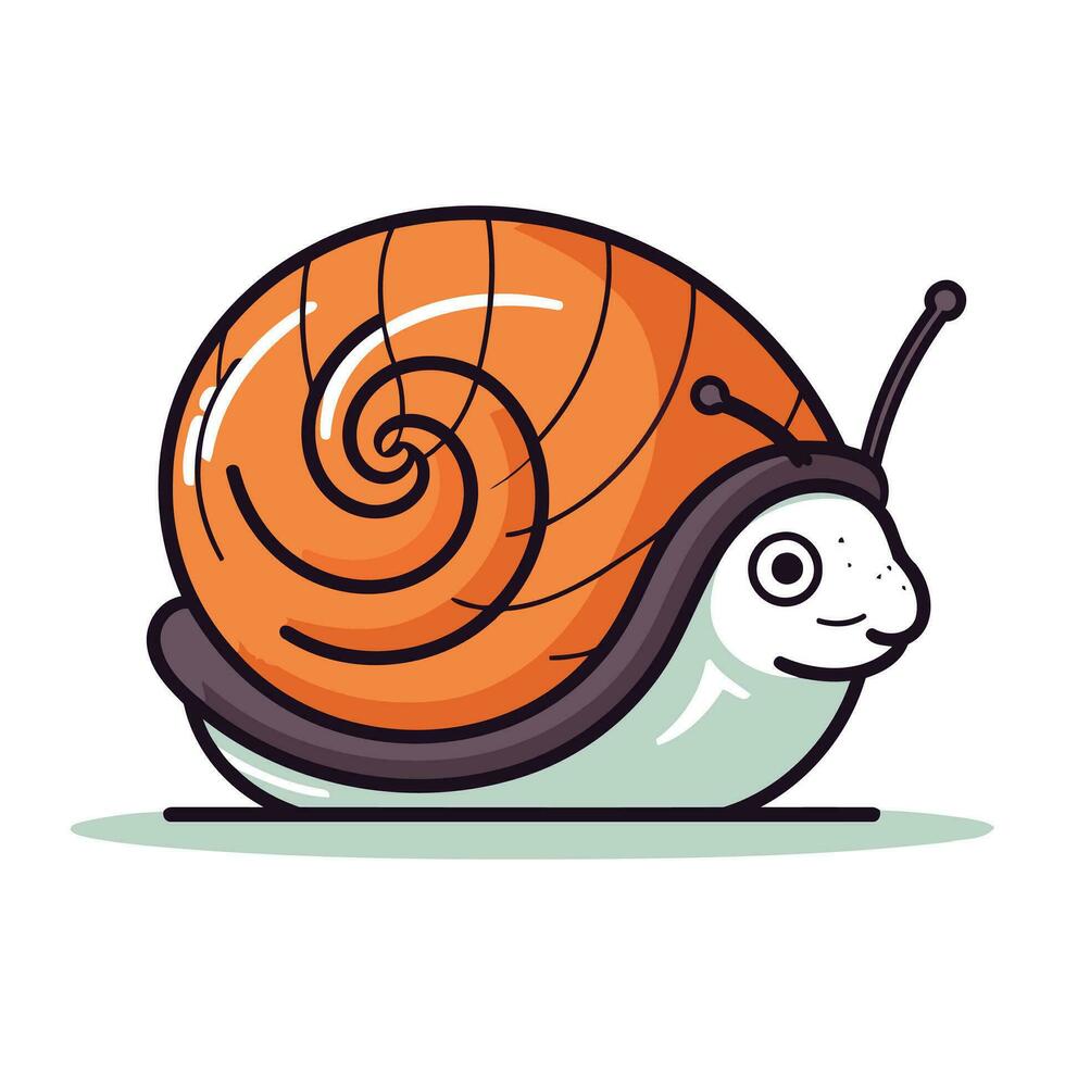 escargot dessin animé icône. mignonne vecteur illustration de une escargot.