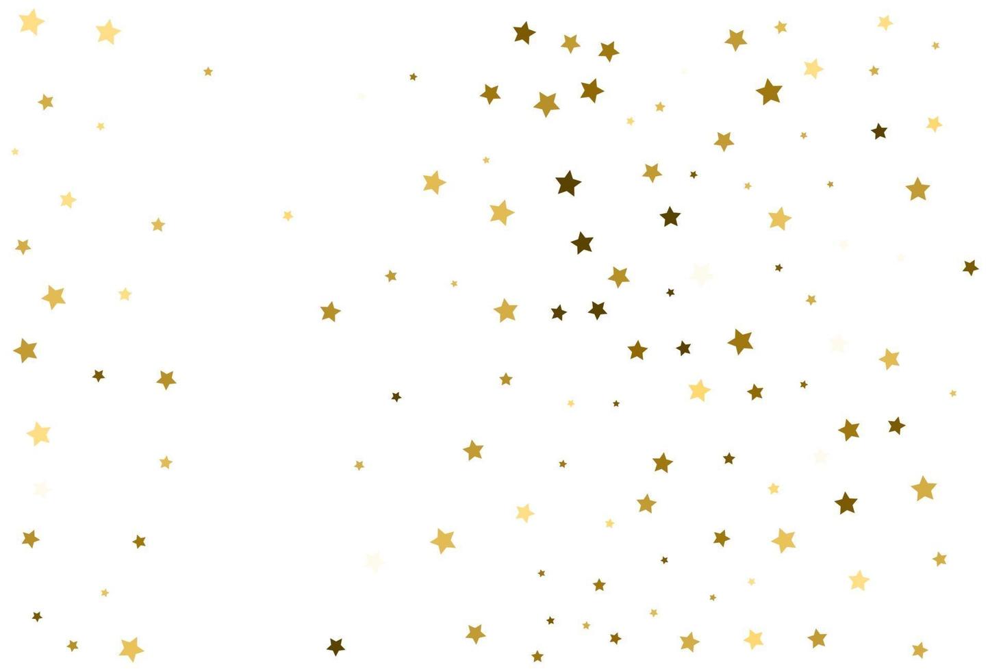 étoiles d'or tombantes. célébration de confettis dorés. décor de noël. vecteur