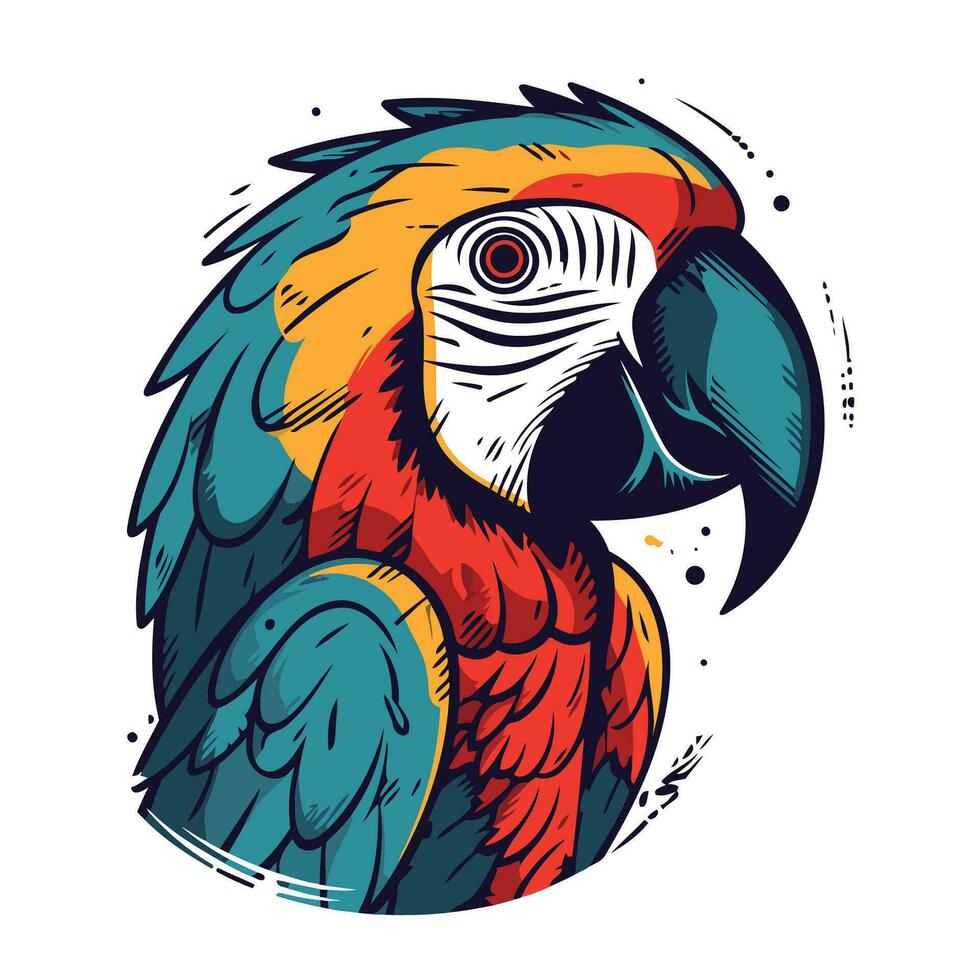 coloré perroquet. vecteur illustration de une coloré perroquet.