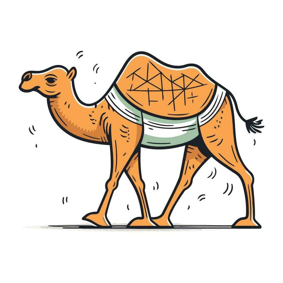 chameau icône. vecteur illustration de une chameau. main tiré chameau.