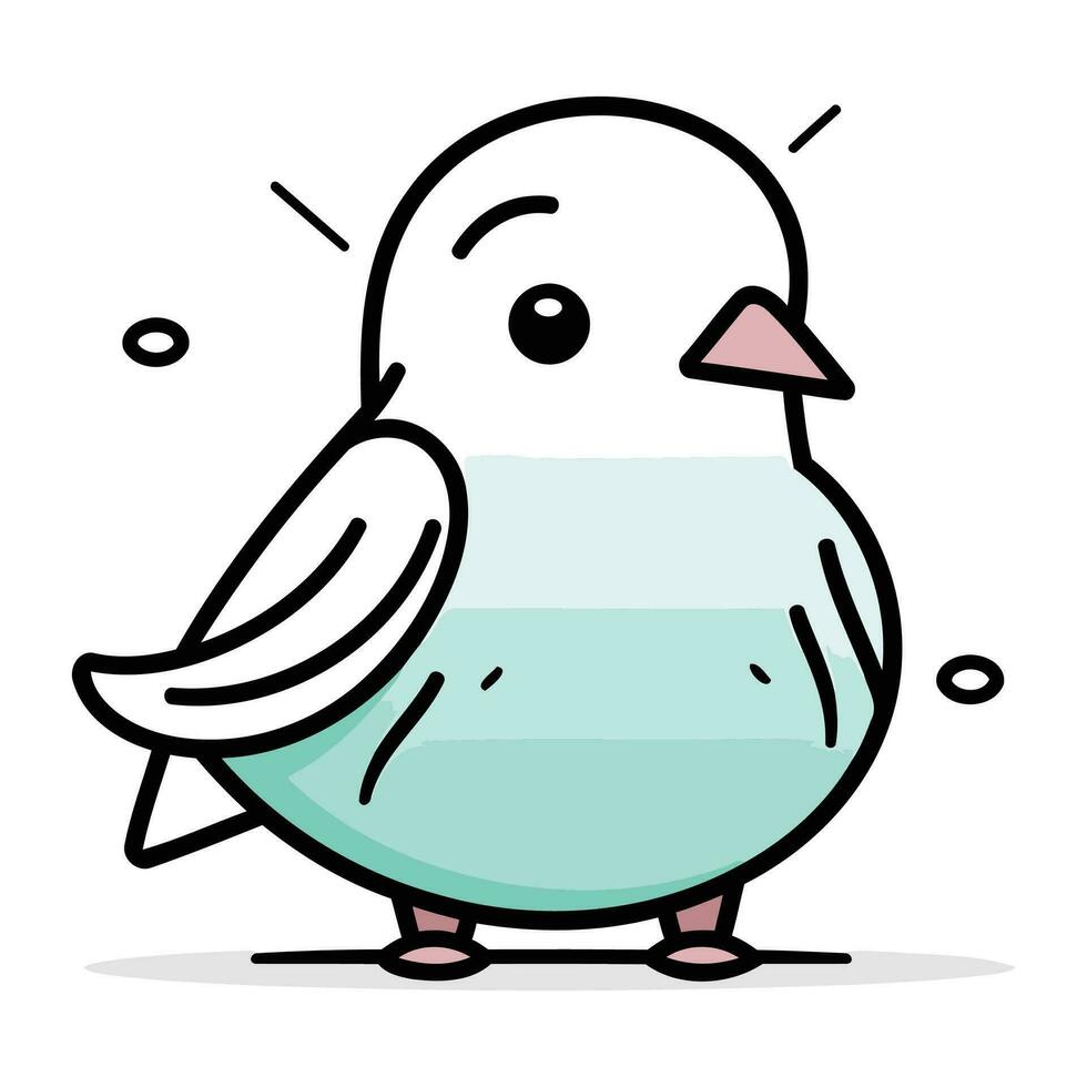 mignonne oiseau. vecteur illustration dans plat style. isolé sur blanc Contexte.