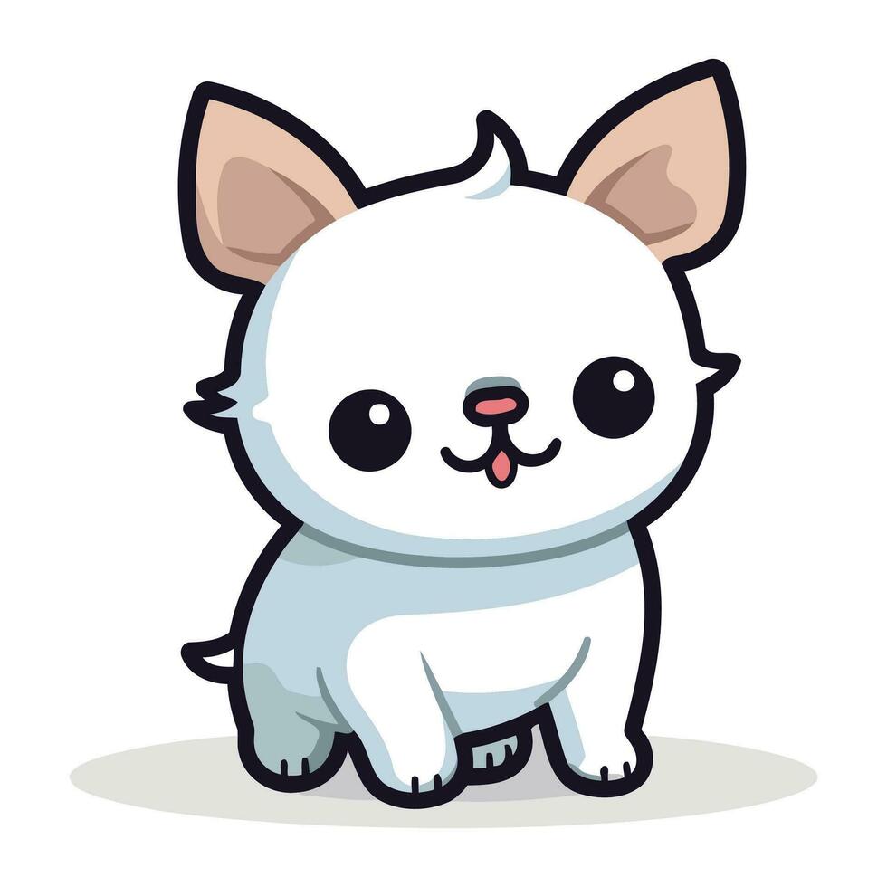 mignonne chihuahua dessin animé mascotte personnage vecteur illustration