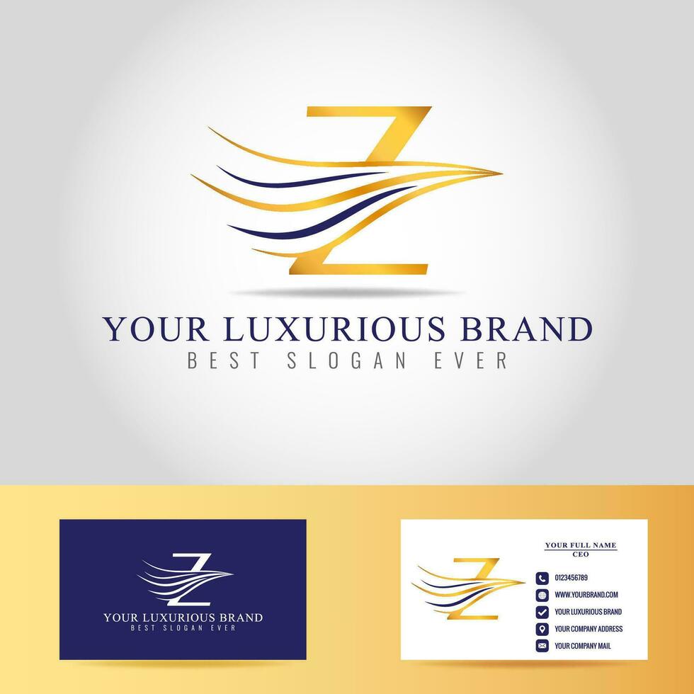 luxe marque logo et affaires carte conception vecteur