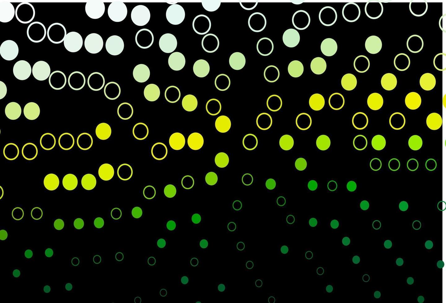 modèle vectoriel vert foncé, jaune avec des cercles.