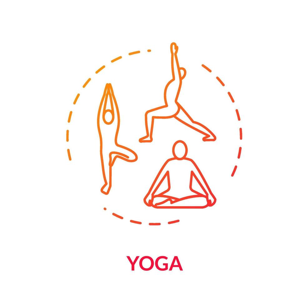 icône de concept de yoga vecteur