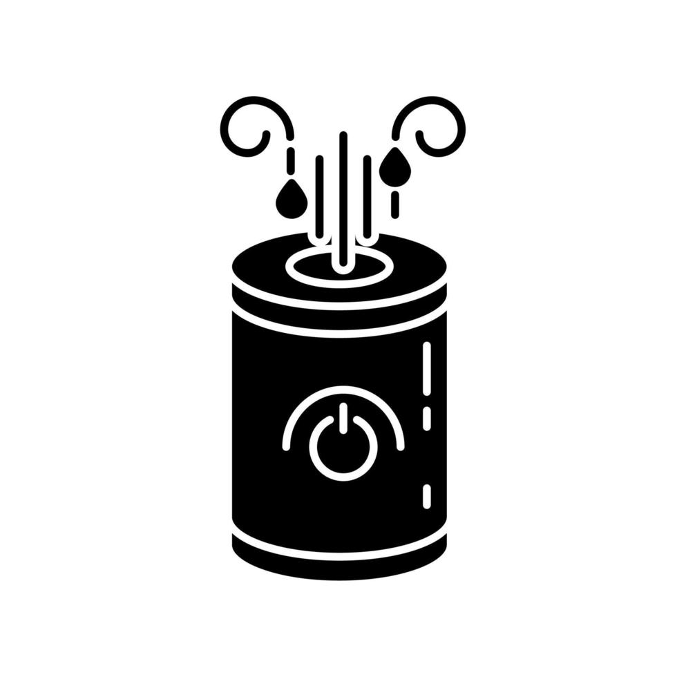 icône de glyphe noir de filtre à air vecteur