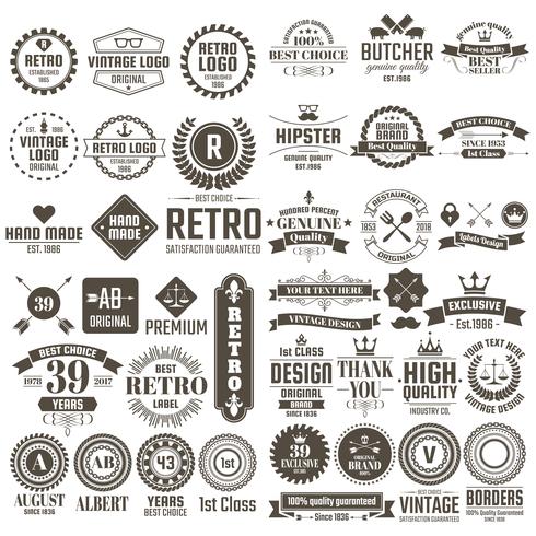 Logo vectoriel rétro vintage pour bannière