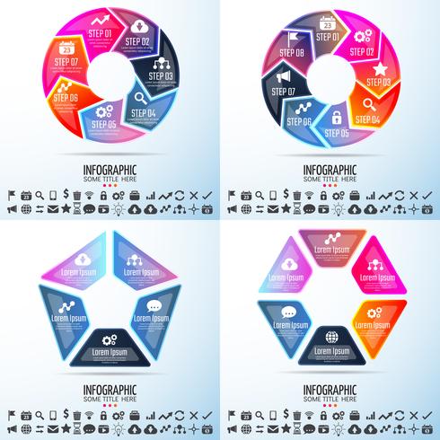 Modèle de conception d&#39;infographie vecteur