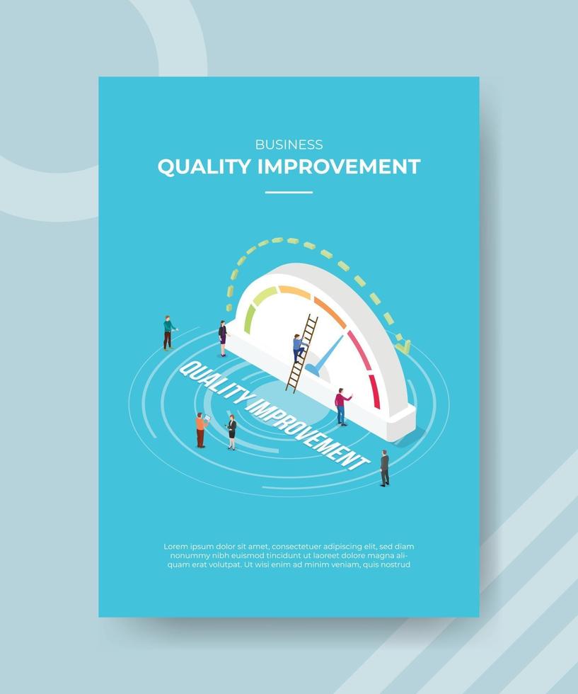 concept d'amélioration de la qualité pour la bannière de modèle et le dépliant vecteur