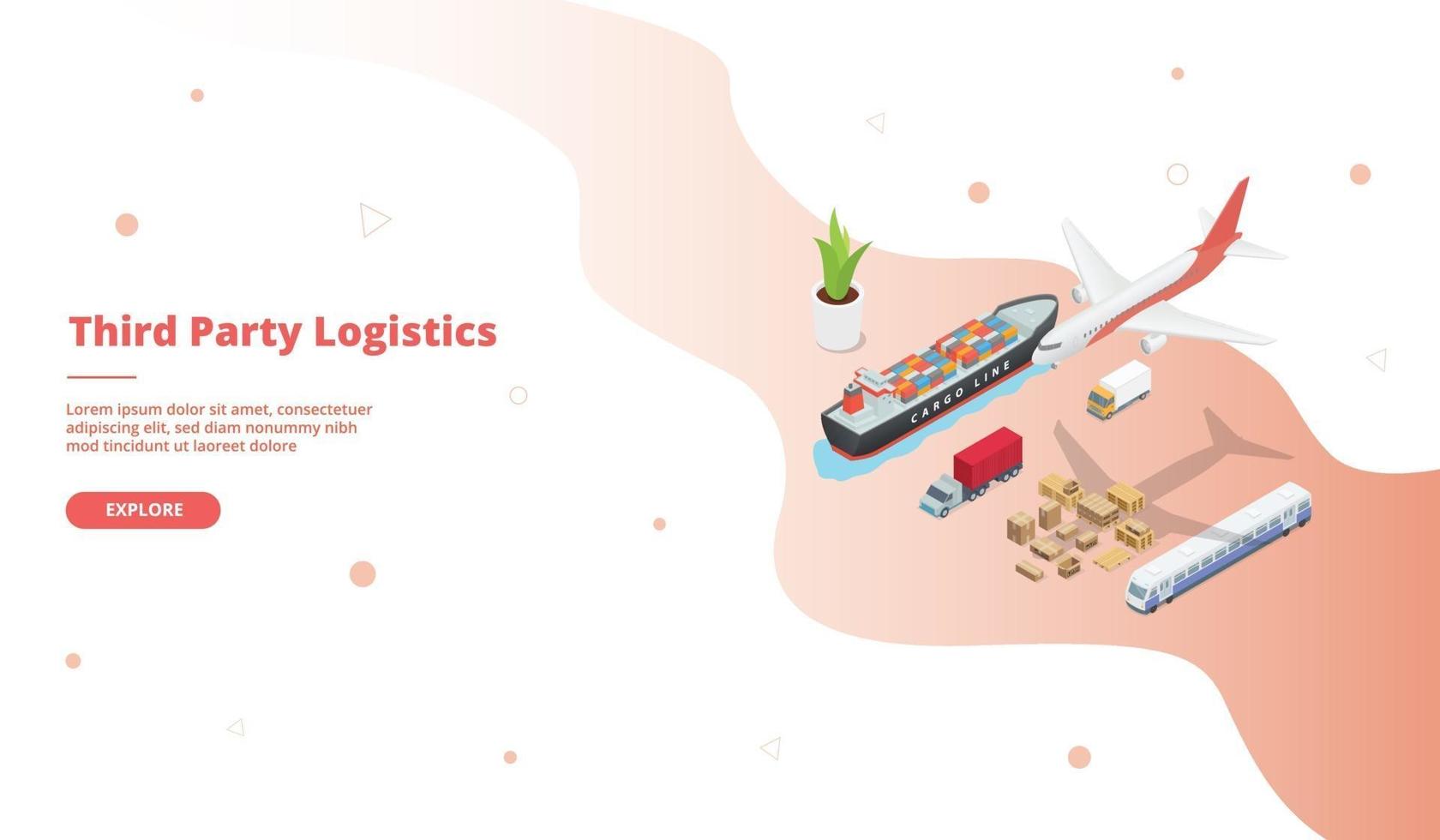 service de transport logistique de tiers navire camion avion train vecteur