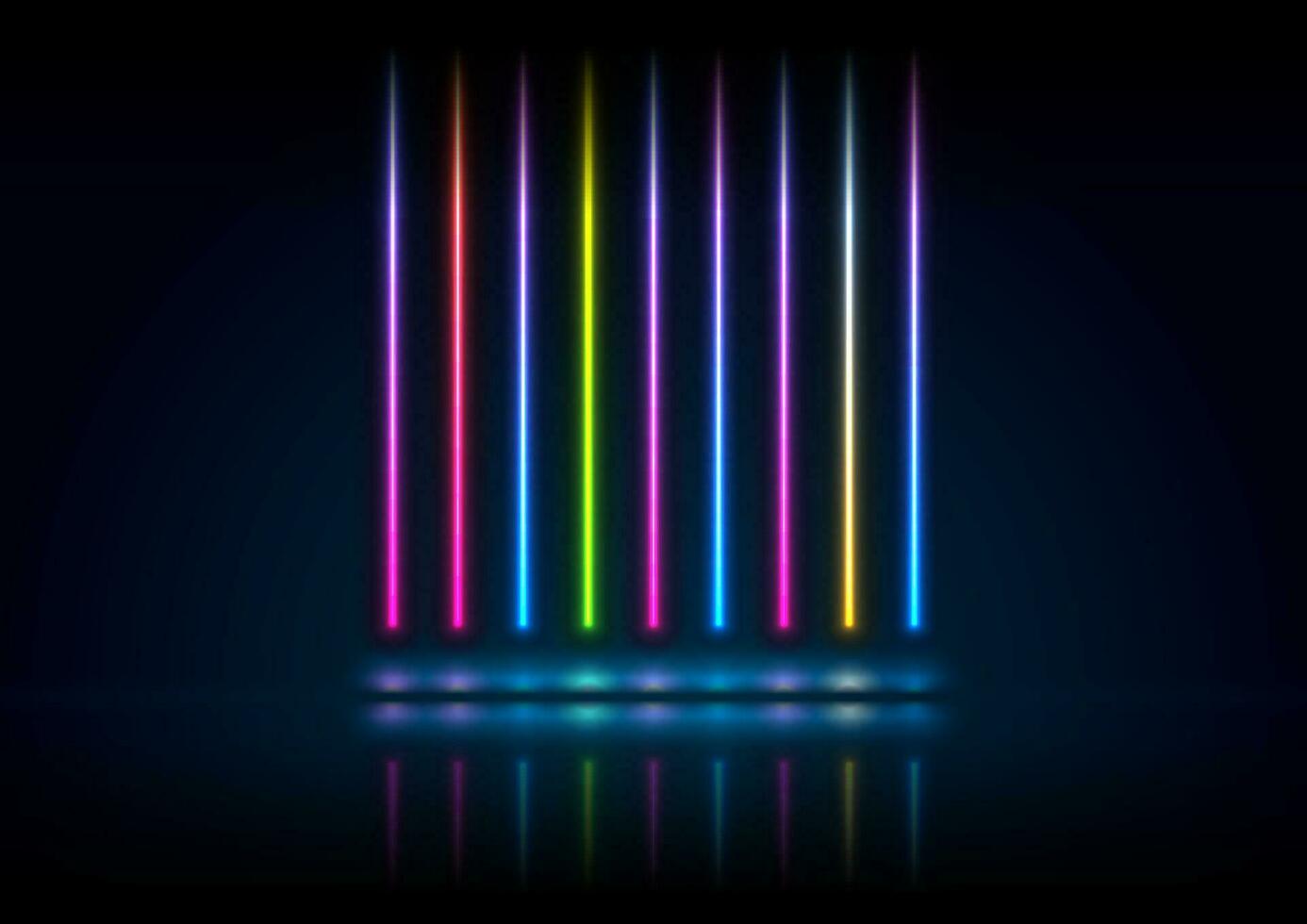 coloré néon lignes abstrait La technologie Contexte vecteur