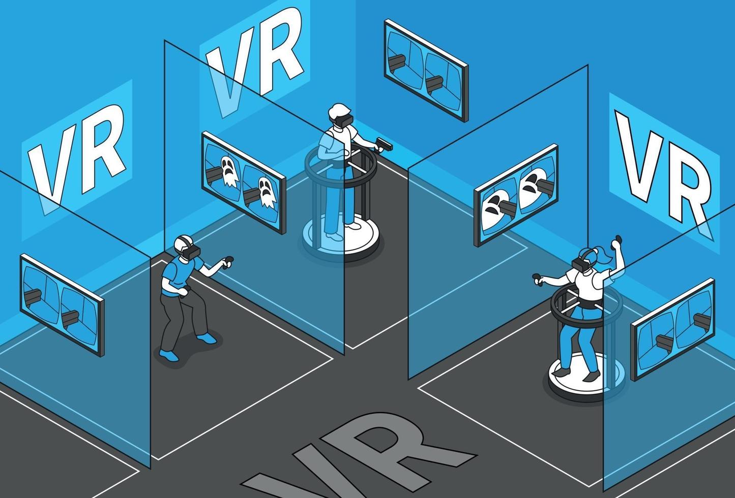 fond de réalité virtuelle vecteur