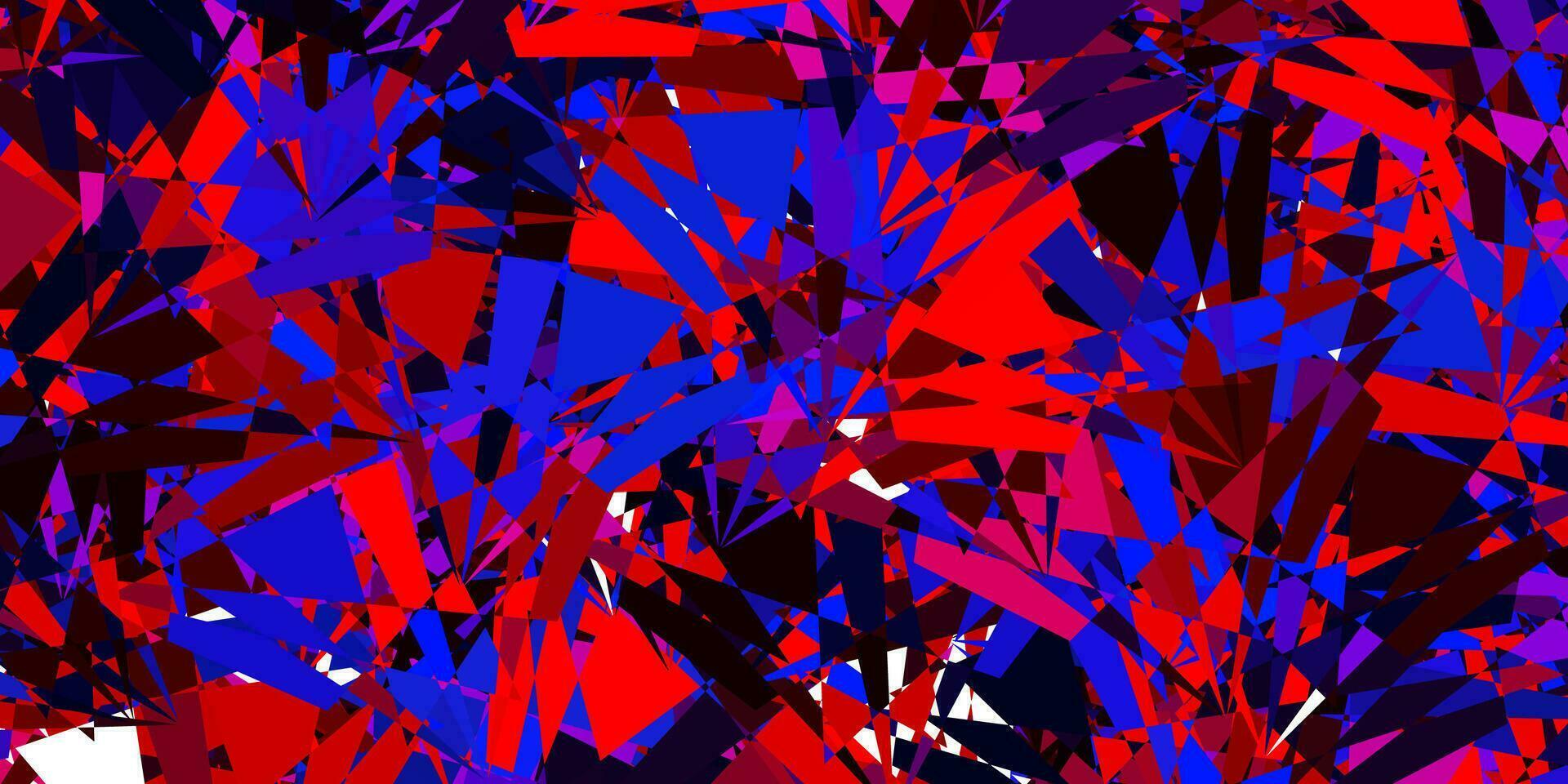 disposition de vecteur bleu clair, rouge avec des formes triangulaires.