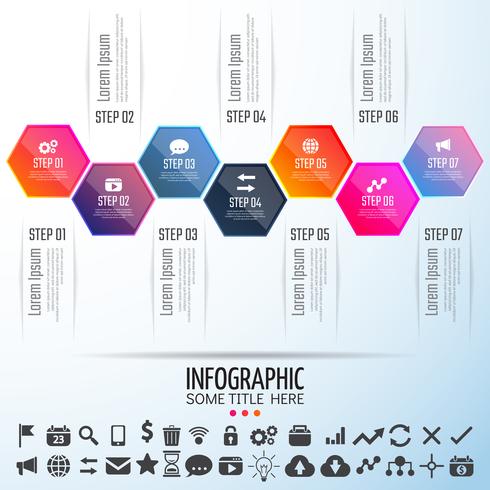 Modèle de conception d&#39;infographie vecteur