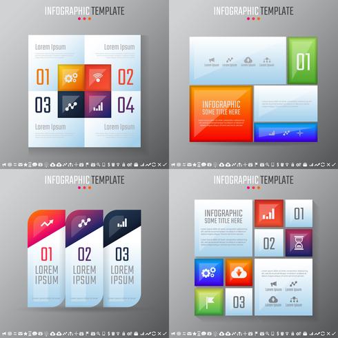 Modèle de conception d&#39;infographie vecteur