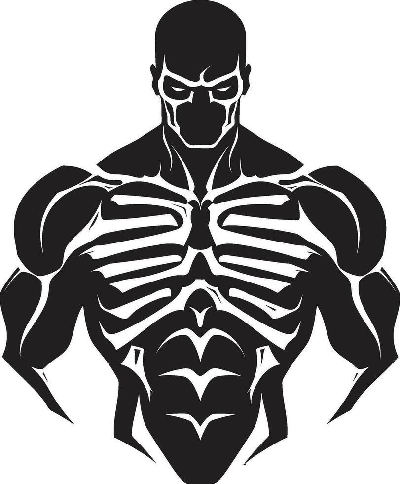 talent artistique de le fer bodybuilder silhouette vecteur résolu force noir vecteur muscle la maîtrise