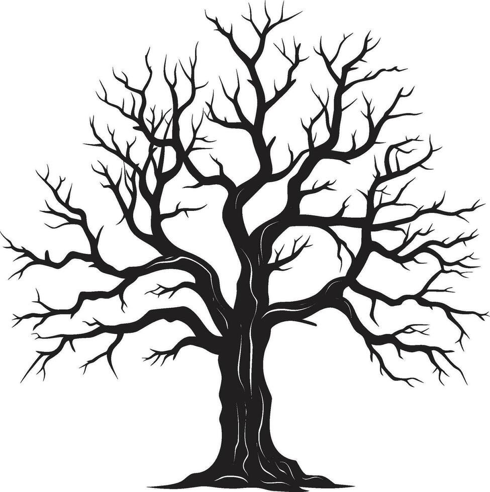 natures adieu dans ombres une sans vie des arbres élégie dans vecteur durable sérénité représentation de une mort des arbres pourriture dans noir