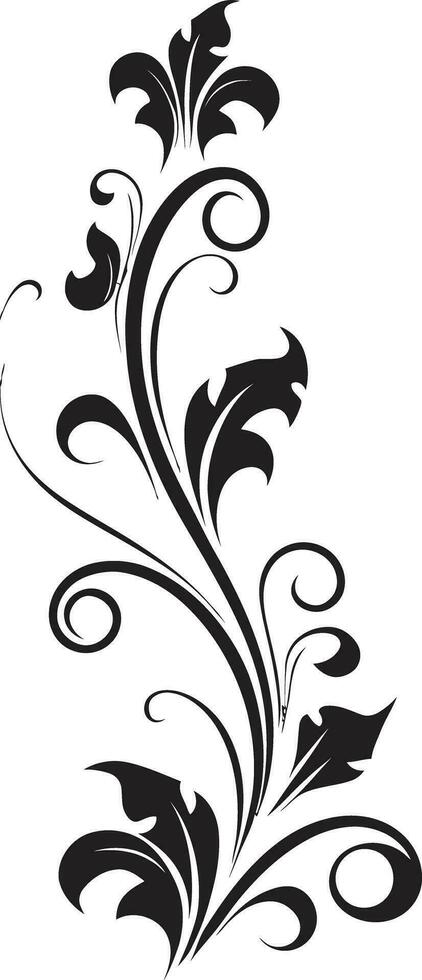 sensuel onyx fleurs talent artistique dans noir fleurit vecteur