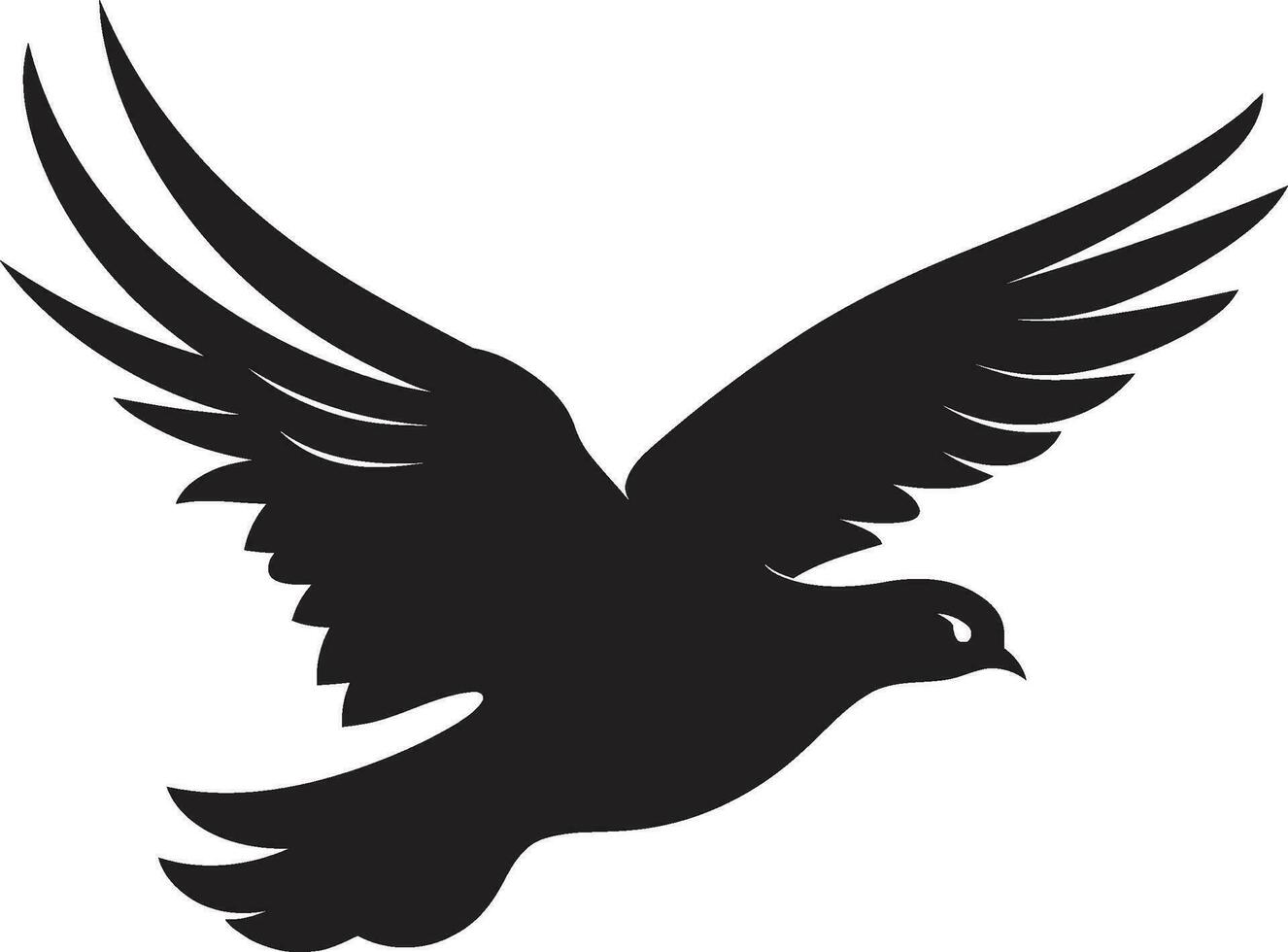 noir Colombe vecteur logo conception une symbole de paix et tranquillité élégant noir Colombe vecteur logo une intemporel classique