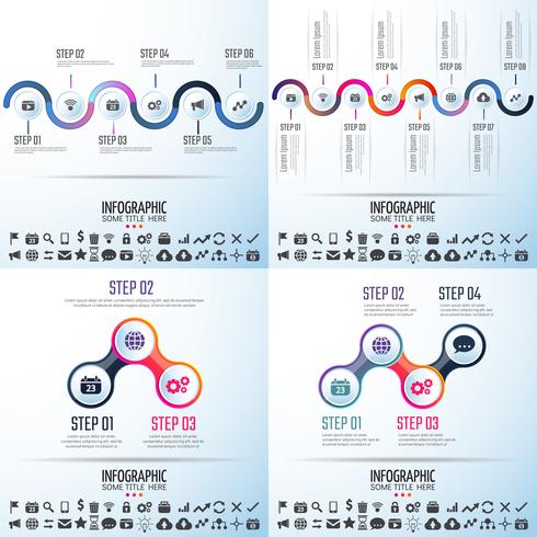 Modèle de conception d&#39;infographie vecteur