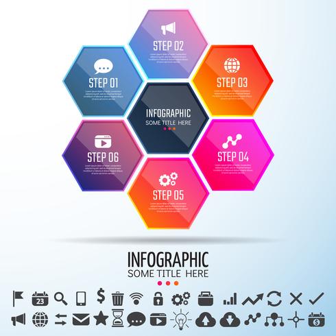 Modèle de conception d&#39;infographie vecteur