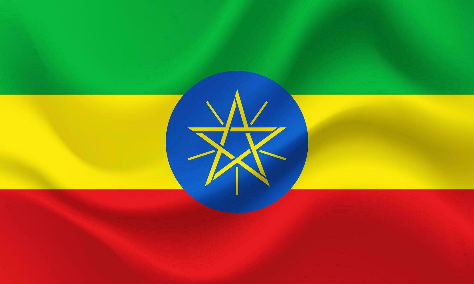 vecteur Ethiopie drapeau. agité drapeau de Ethiopie. éthiopien emblème, icône.