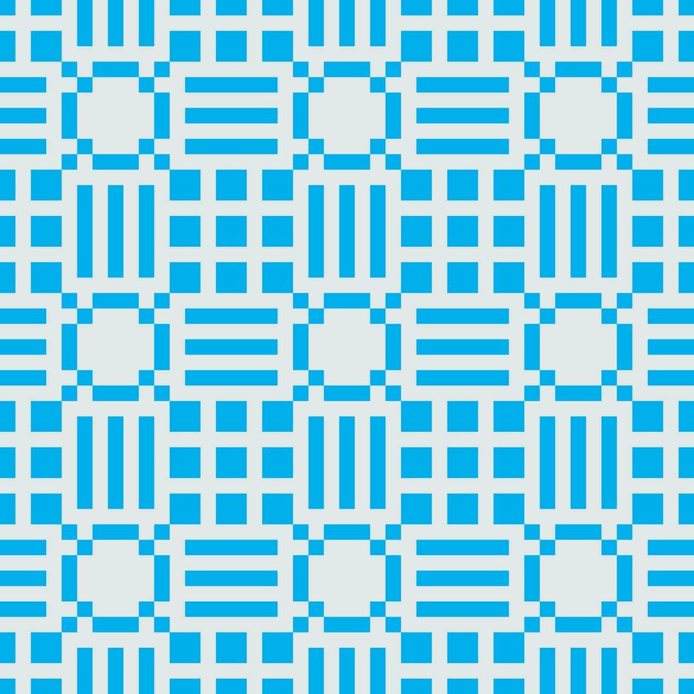 une bleu et blanc modèle avec carrés vecteur