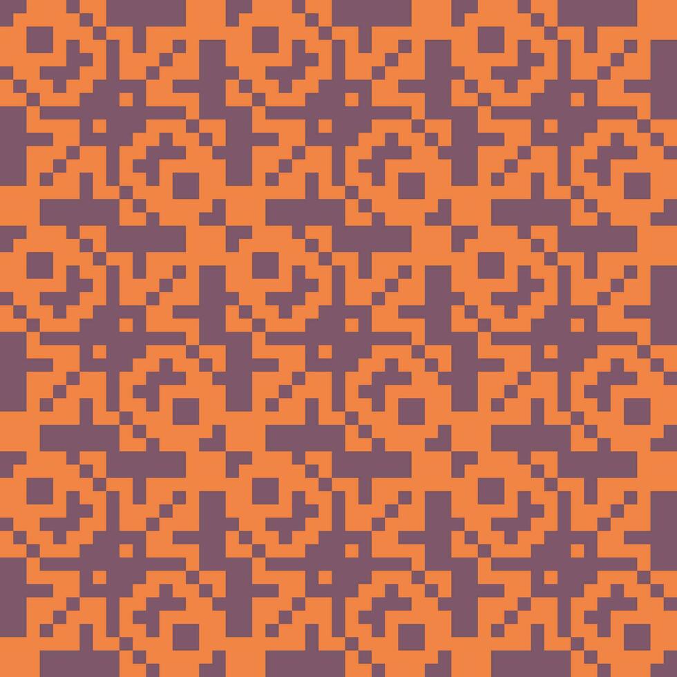 une pixel modèle dans Orange et violet vecteur