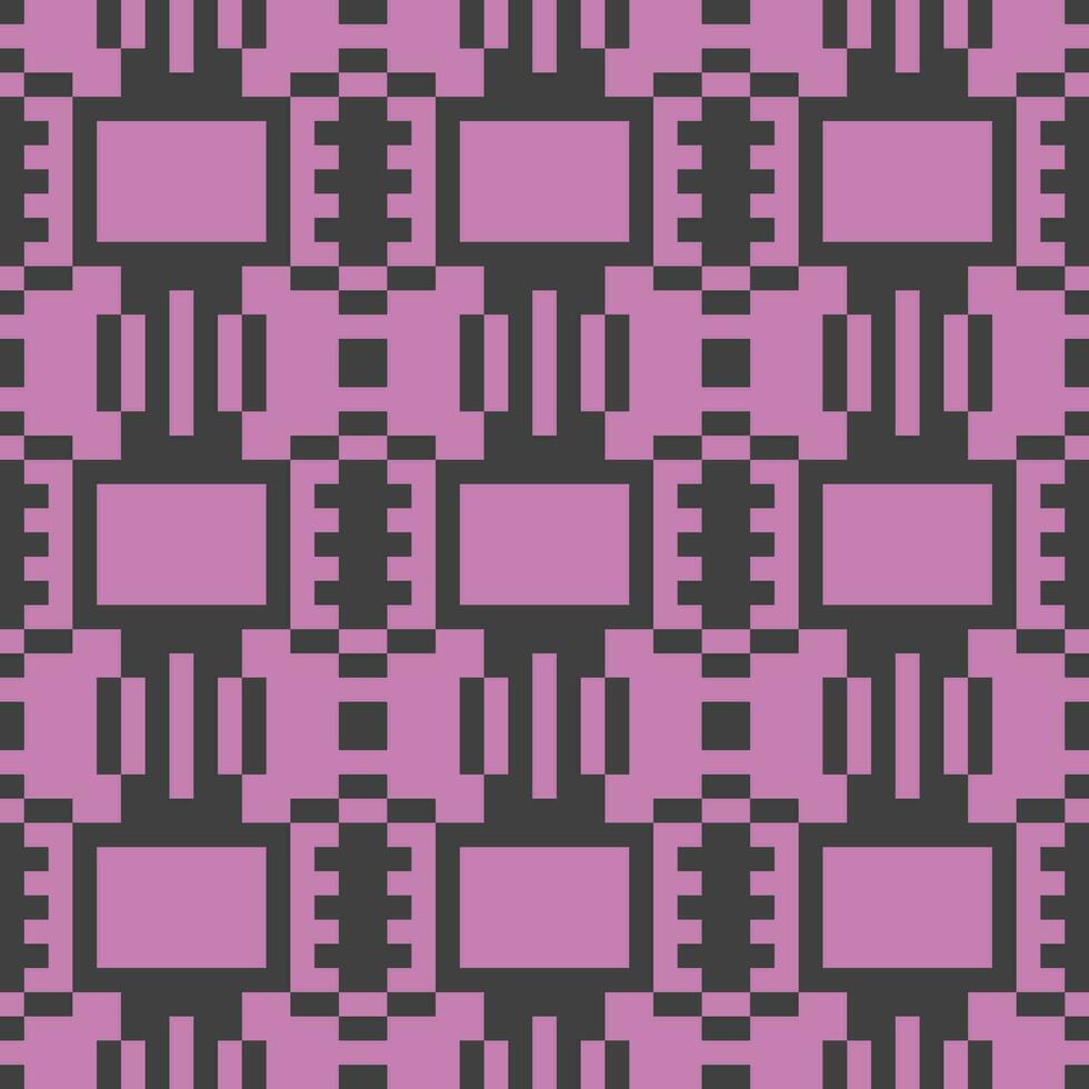 pixélisé modèle dans violet et noir vecteur