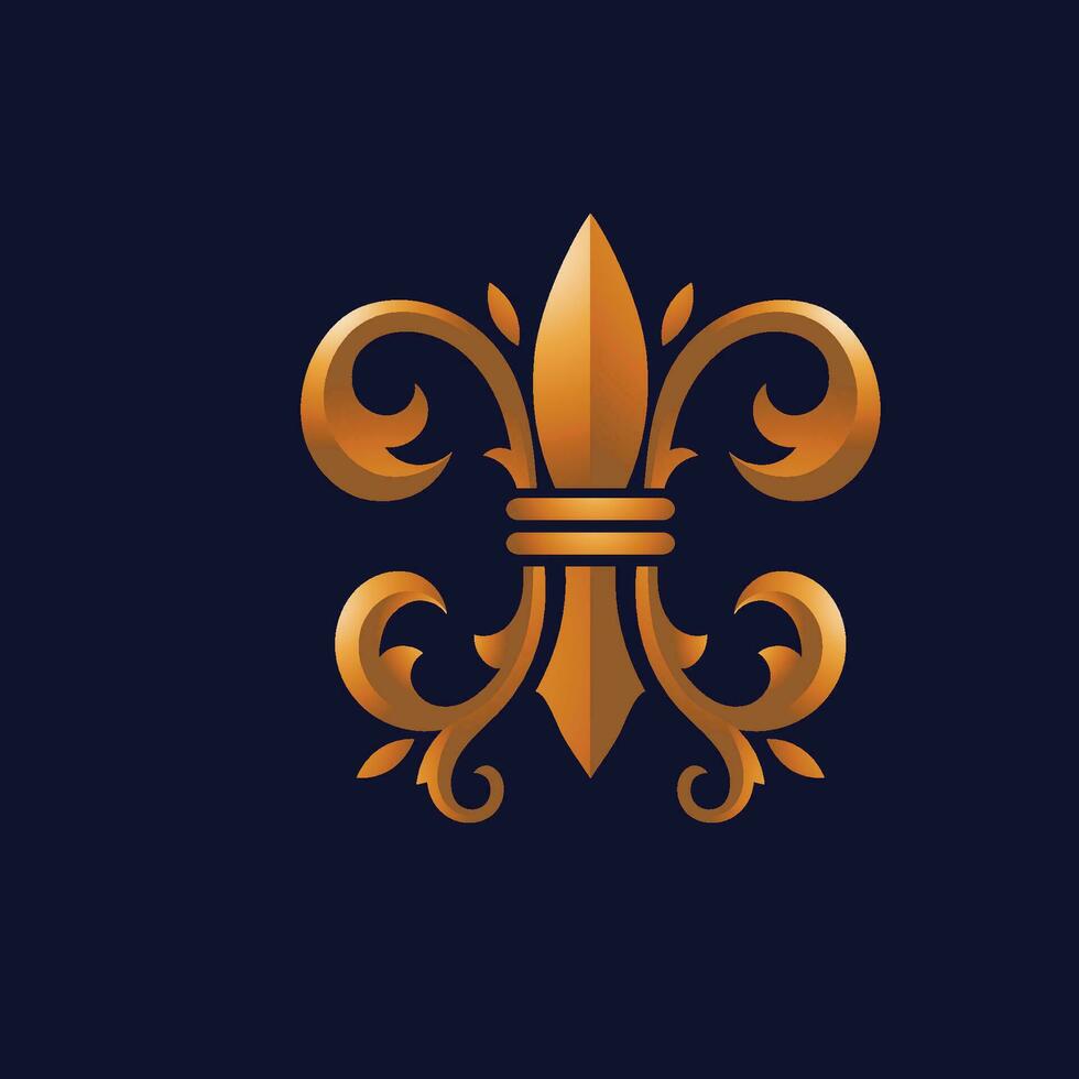 d'or fleur de lis symboles comme vecteur