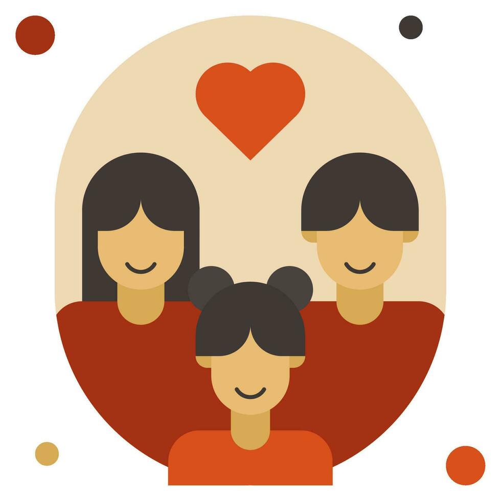 famille icône illustration, pour uiux, la toile, application, infographie, etc vecteur