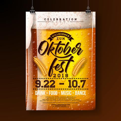 Illustration de l&#39;affiche fête Oktoberfest vecteur