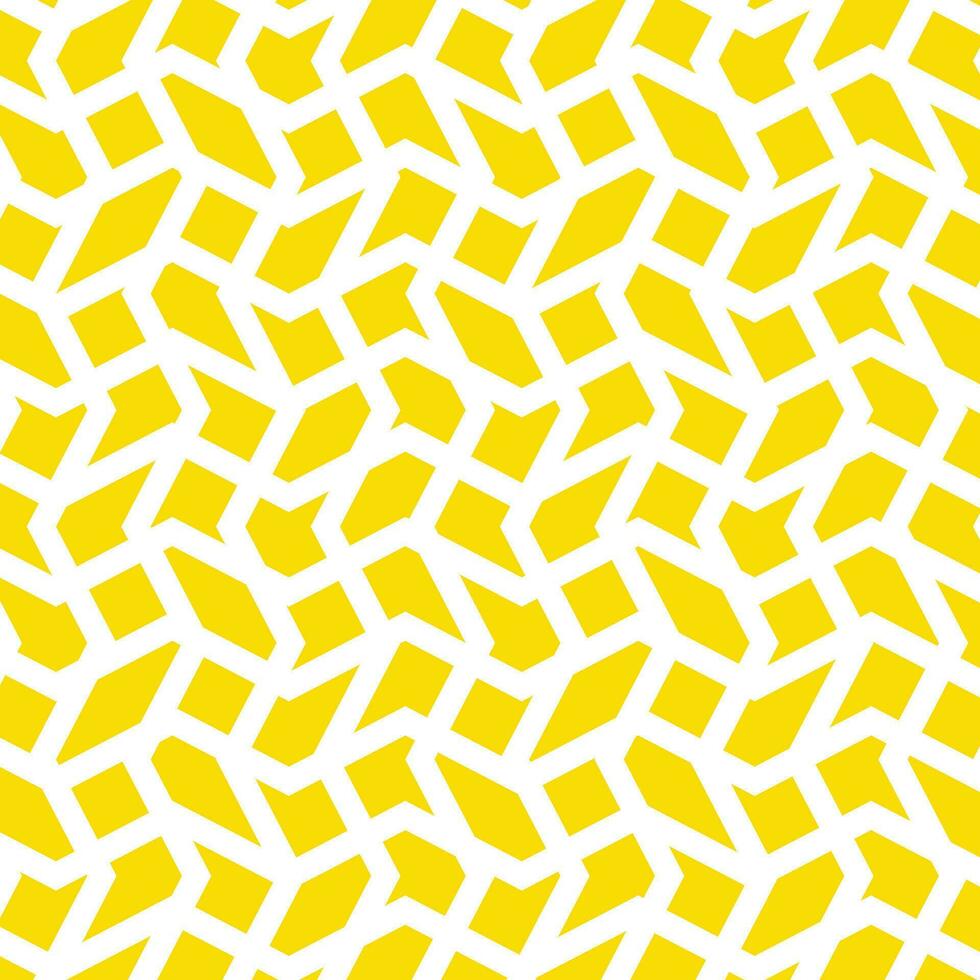 abstrait sans couture géométrique blanc ligne modèle avec Jaune Contexte. vecteur